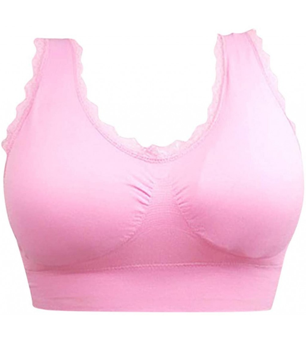 Accessories Air Permeable Cooling Summer Sport Yoga Wireless Bra - C-pink - CU18UD6ERDY $11.12