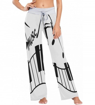 Bottoms Women's Fashion Yoga Pants Palazzo Casual Print Wide Leg Lounge Pants Comfy Casual Drawstring Long Pajama Pants - Pia...