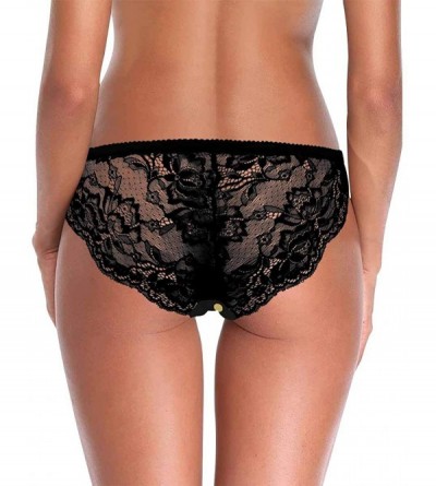 Thermal Underwear Lace Underwear Low Rise Panties Briefs for Lady Gold Black Circle - Multi 1 - CS19E79R0YU $24.09