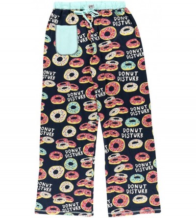 Sets Fitted Pajamas for Women- Cute Pajama Pants and Top Set- Separates - Donut Disturb Pajama Pants - C912LG0ZR93 $19.19