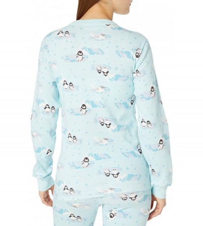 Bottoms Organic Unisex Adult Pajama- Holiday Family Matching - Penguin Print - Top - C718XY3LR54 $38.21