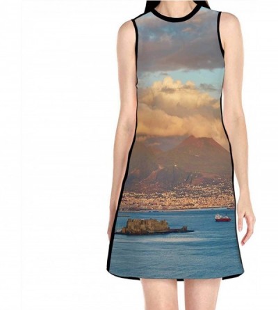 Nightgowns & Sleepshirts s on Lake-Women's Sleeveless Printed Princess Dress S - Multi 03 - C619CSM7AGX $36.69