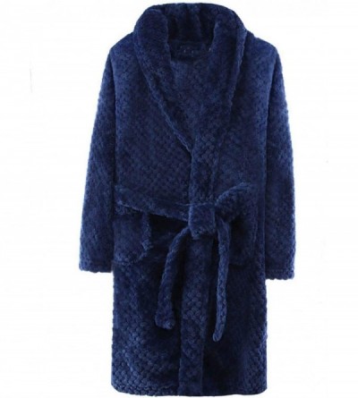 Robes Long Sleeve Unisex Adult and Cild Robe Warm Kimono Robe Bathrobe Parent Child Wear Home Thickening Boys Robe Pink - CU1...