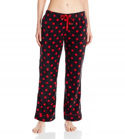 Bottoms Women's Printed Microfleece Pajama Pant - Black - CF11Q73LTP1 $24.43