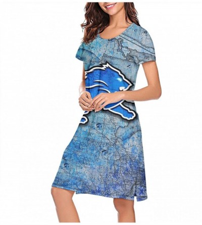 Nightgowns & Sleepshirts Sleep Shirts for Women Girls- Sleepwear Nightgowns Sleep Tee Print Sleep Dress - CH19CM59GNA $24.75