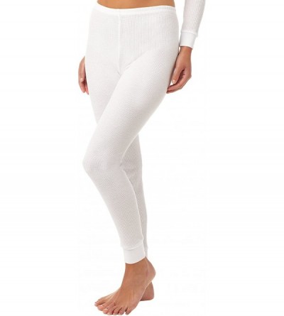 Thermal Underwear Women's Thermal Underwear Bottom - Arctic White - C31262YEHI5 $21.16