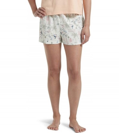 Bottoms Women's Printed Knit Boxer Pajama Sleep Short - Aqua Glass - Surfland - C5180D5HZN0 $52.28