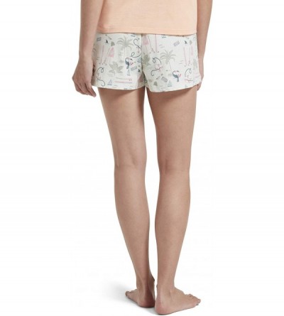 Bottoms Women's Printed Knit Boxer Pajama Sleep Short - Aqua Glass - Surfland - C5180D5HZN0 $22.95