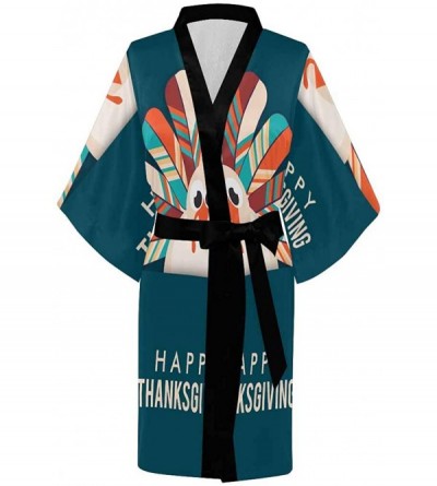 Robes Custom Misty Moon Wolf Women Kimono Robes Beach Cover Up for Parties Wedding (XS-2XL) - Multi 5 - CO194X64HN8 $52.52