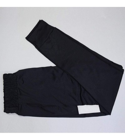 Tops Women Splice High Waist Sports Leggings Casual Elastic Fitness Yoga Pants with Pockets - Black - CG18UXE9XCQ $20.64