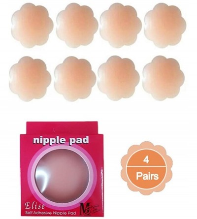 Accessories 4 Pairs Nipple Covers Waterproof Reusable Silicone Nipple Pads - Flower Shape - CF1920EY6CI $12.19