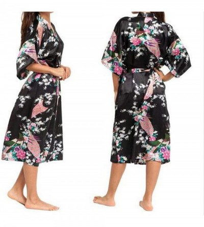 Robes Satin Robes for Brides Wedding Robe Sleepwear Silk Pajama Casual Bathrobe Animal Rayon Long Nightgown Women Kimono XXXL...