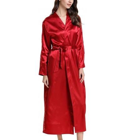 Nightgowns & Sleepshirts Womens Bathrobe Dressing Gown Kimono Satin Bridesmaid Wedding Nightwear Sleepwear Pyjamas Bride Part...