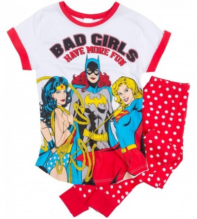 Sets Womens DC Comics Bad Girls Have More Fun Pyjamas - C818LKQQIS9 $31.67