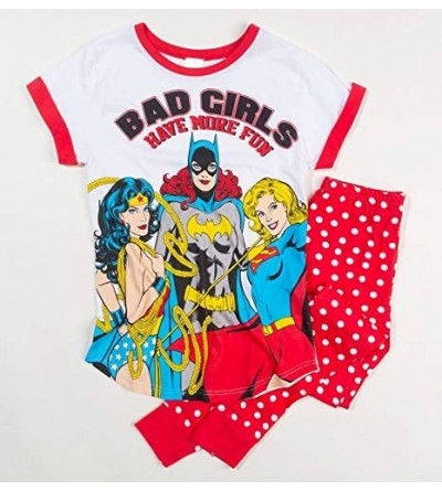 Sets Womens DC Comics Bad Girls Have More Fun Pyjamas - C818LKQQIS9 $31.67