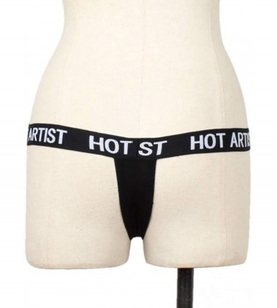 Thermal Underwear Women Lingerie G-String Letter Briefs Underwear Panties T String Thongs Knick - Black - CN199UUKKXC $7.42