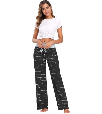 Bottoms Women Pajama Pants Sleepwear Comfy Casual Palazzo Lounge Pants Wide Leg - Color 6 - CN197QHSXCQ $30.84