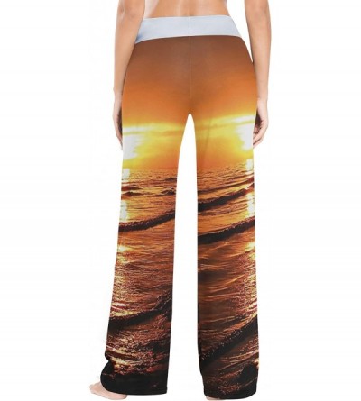 Bottoms Beach Sunset Womens Pajama Pants Loose Long Lounge Sleepwear Yoga Gym Trousers - C619DWGXDIQ $29.25