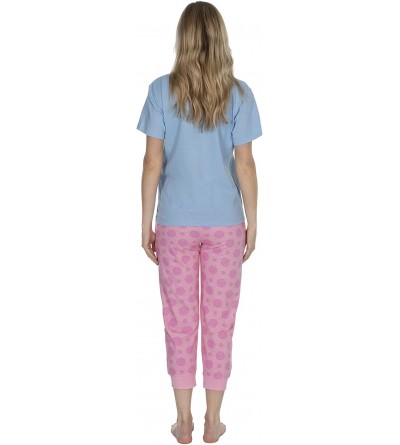Sets Ladies Cotton Jersey Print Pyjamas Set - Bulldog - CW18D8M4QCN $25.37