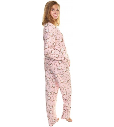 Sets Women's Cozy Fleece Pajama Set - Coffee - C218GL6ZAXY $22.40