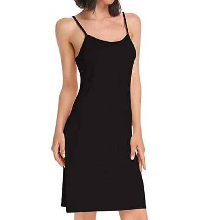 Nightgowns & Sleepshirts Super Comfy Nightgowns Shelf Bra A/B/C Cups Womens Cotton Night Shirts Sleeveless Sleep Dress - Whit...