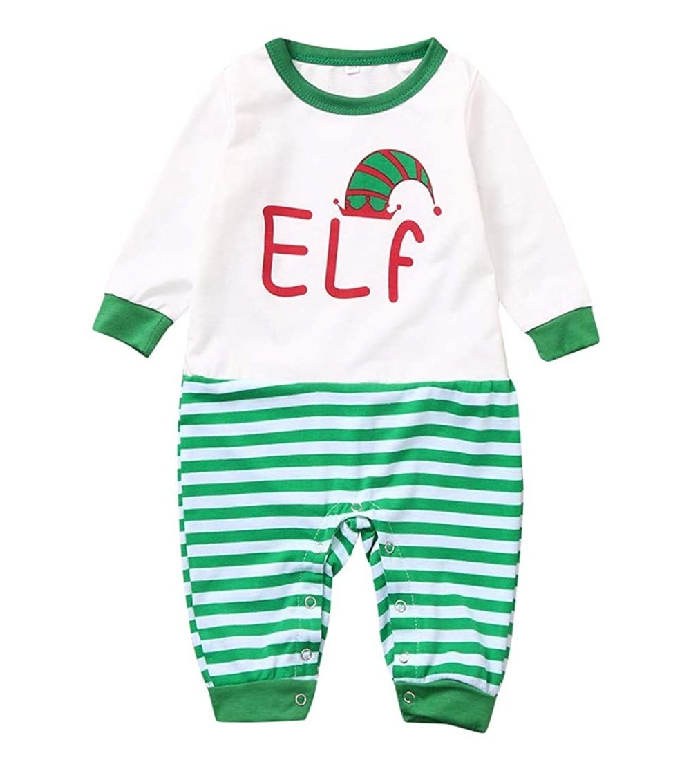 Sets Christmas Family Matching Pajamas Set Santa's Deer Sleepwear for The Family Boys and Girls Women Men Pyjamas - Green Str...