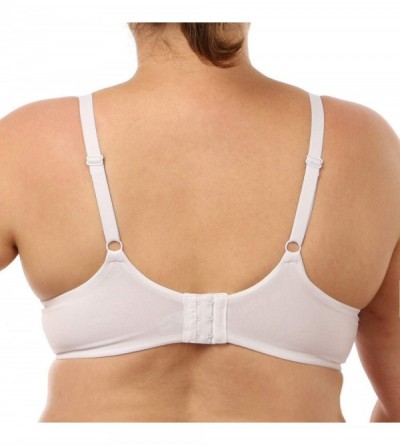 Bras Women Basic Comfort T-Shirt Plunge Bra Underwire Seamless U Back - White - CY18ZKWN2MX $11.01