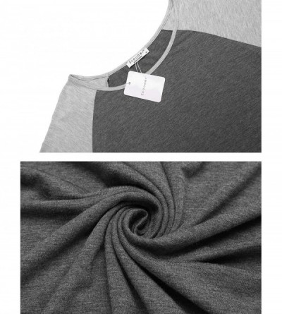 Sets Women's Pajama Set Short Sleeve Sleepwear Pjs Sets Nightwear - Grey - C218R8GYR43 $22.00