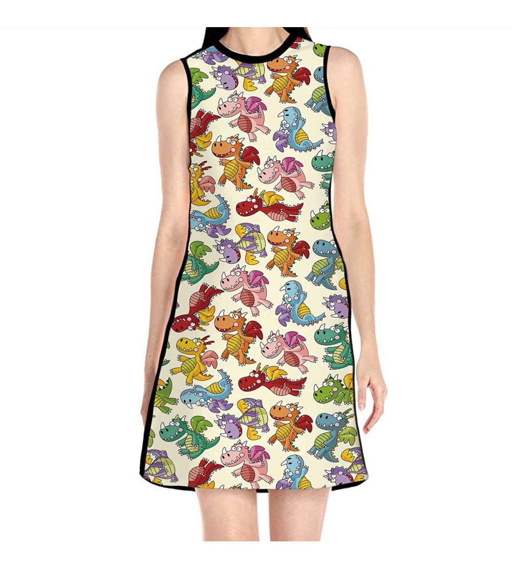 Nightgowns & Sleepshirts Heart of The Shells.Hand Drawn-Women's Slim Short Dress S - Multi 06 - C019CS9HDMS $43.07