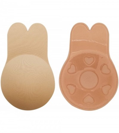 Accessories Adhesive Bra Rabbit Ear Ultra Thin Backless Push Up Breast Pasties Petals for Women Girls - Beige - C4199MWSNAR $...