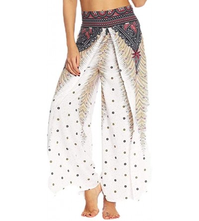 Bottoms Womens Wide Leg Sleep Pant Split Loose Fashion Boho Palazzo Yoga - 1 - CQ19DUIR6TO $54.02