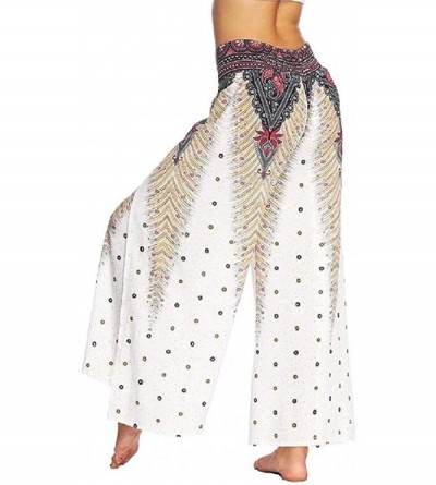 Bottoms Womens Wide Leg Sleep Pant Split Loose Fashion Boho Palazzo Yoga - 1 - CQ19DUIR6TO $18.61