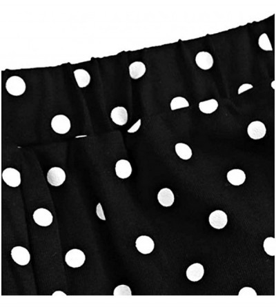 Sets Women's 2PC Nightwear Set Casual Shorts Short Sleeve Print T-Shirt Sleepwear Sportwear - Black - CG1985234QC $21.18
