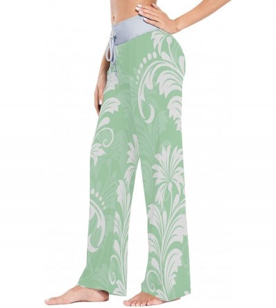 Bottoms Flowers Women Loose Palazzo Casual Drawstring Sleepwear Print Yoga Pants - C519D8UI450 $27.02