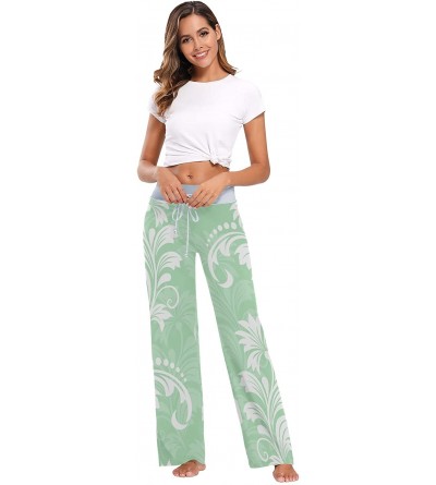 Bottoms Flowers Women Loose Palazzo Casual Drawstring Sleepwear Print Yoga Pants - C519D8UI450 $27.02