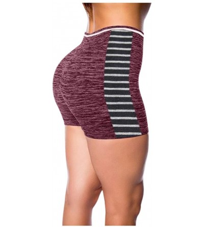 Thermal Underwear Women Basic Slip Bike Shorts Compression Workout Leggings Yoga Shorts Capris - Wine - CQ198RMYQ5O $12.91