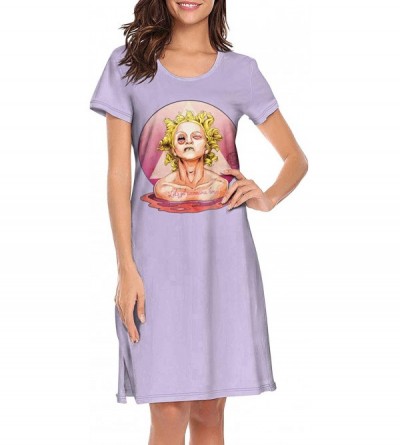Nightgowns & Sleepshirts Fuckin-Love-Madonna- Soft Nightgowns Long Nightdress Sleepshirts Pajamas for Women Girls - White-273...