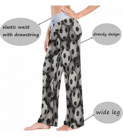 Bottoms Soccer Ball Women's Pajama Pants Lounge Sleep Wear - Multi - CF19D3KX9WO $28.58