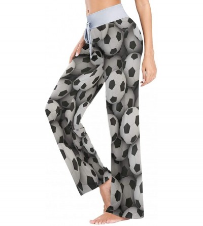 Bottoms Soccer Ball Women's Pajama Pants Lounge Sleep Wear - Multi - CF19D3KX9WO $28.58