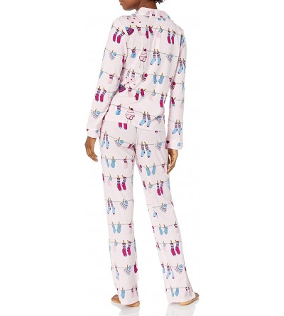 Sets Women's Sleepwear Notch Collar Pajama Set - Winter Things - CY18RD5CNMZ $42.11