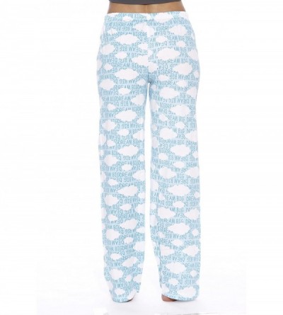 Bottoms 100% Cotton Jersey Knit Women Pajama Pants/Sleepwear - Clouds Blue - CI12JSWXMP7 $14.42