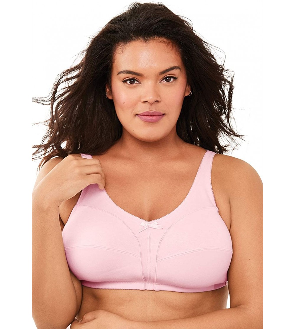 Bras Women's Plus Size Cotton Wireless Bra - Shell Pink (0171) - CO18M0MEI4M $23.28