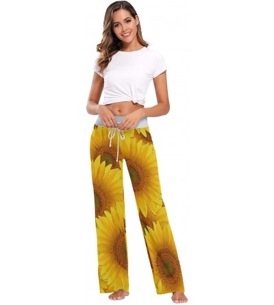 Bottoms Women Pajama Pants Sleepwear Comfy Casual Palazzo Lounge Pants Wide Leg - Color 8 - CD197QDI7SU $34.07