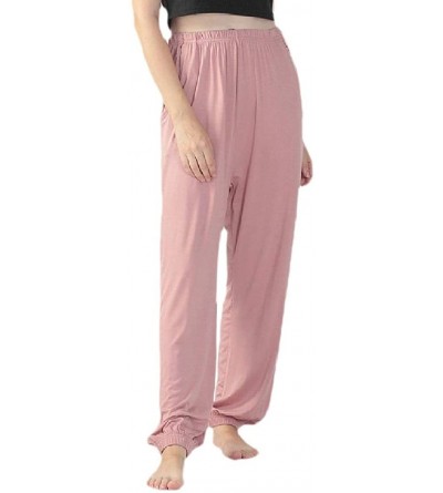 Bottoms Women's Yoga Sleep-Lounge-Pants Stretchy Comfy Pajama Pants - Pink - CI19C5C6807 $26.33