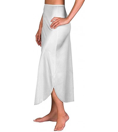 Nightgowns & Sleepshirts Lingerie Plus Size Long Half Slips 35" Style 2115 - White - C9115VKR2T3 $32.07