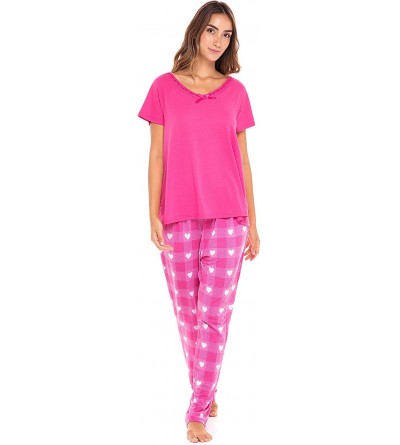 Sets 2-Piece Cute Short Sleeve Pajama Set for Women- Regular & Plus Size Sleepwear - Fuchs - CV190530ISY $26.77