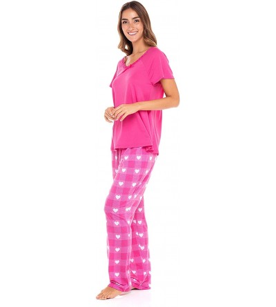 Sets 2-Piece Cute Short Sleeve Pajama Set for Women- Regular & Plus Size Sleepwear - Fuchs - CV190530ISY $26.77