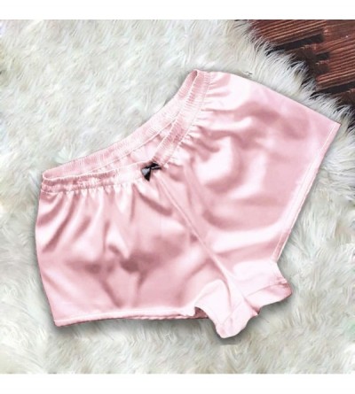 Sets Women's 2 Pcs Sleepwear Lace Cami Bra Top with Shorts Sexy Lingerie Pajama Set - Pink - CH194QROGWZ $12.00