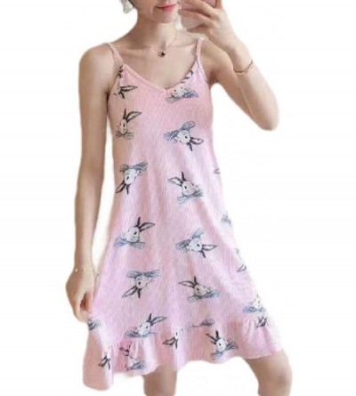 Nightgowns & Sleepshirts Women's Sleep Dress Camisole Loungewear Sexy Printing Nightgown - 12 - C919C4SRXCL $24.23
