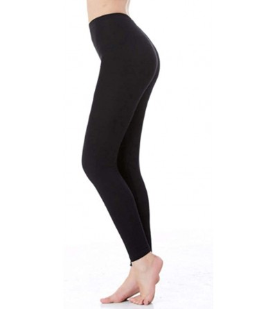 Thermal Underwear Women's Ultra Soft Thermals Underwear Bottom Base Layer Long Johns Legging Pants - Black-cotton - CG18INK0D...